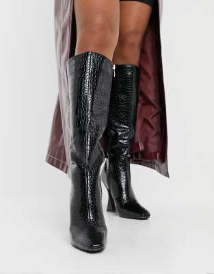 croc knee high boots