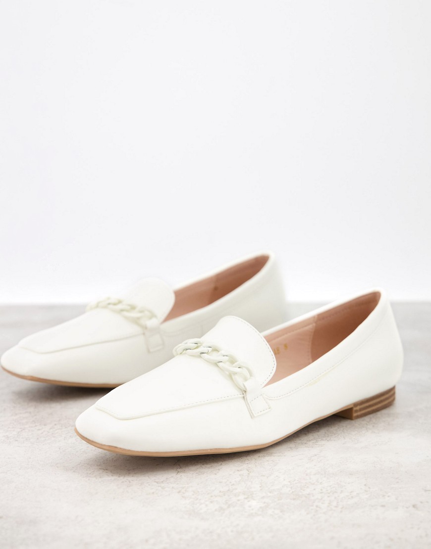 RAID Artie loafers with color drenched trim in white