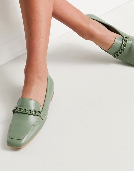 RAID Artie loafers with colour drenched trim in mint