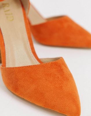 scarpe tacco arancioni