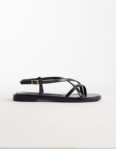 RAID – Avalone – Svarta, platta sandaler - view 1