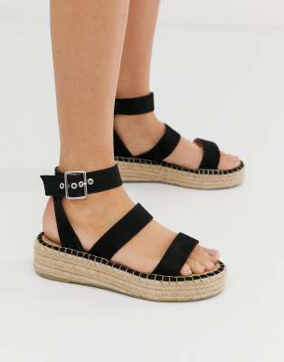 RAID Bellini black espadrille sandals 