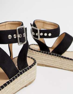 raid bellini black espadrille sandals