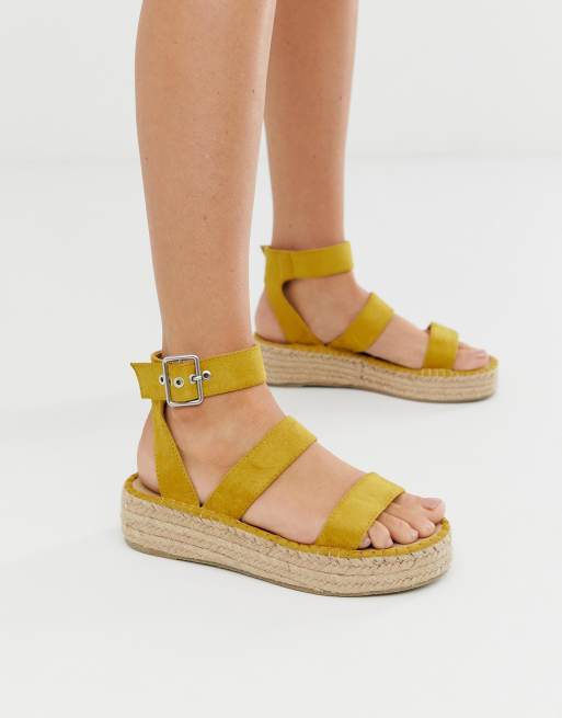 RAID Bellini yellow espadrille sandals | ASOS