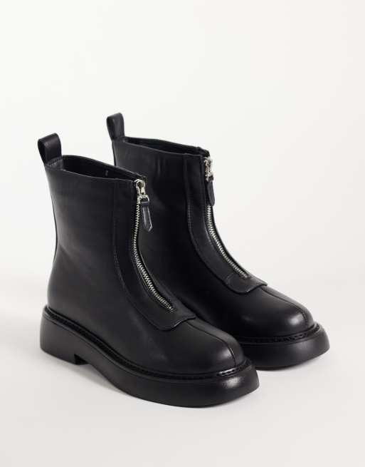RAID Bernice front zip chelsea boots in black, 2 of 4