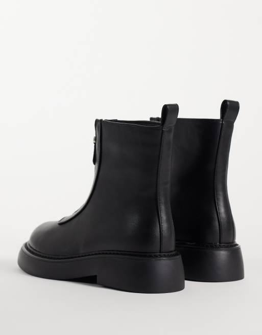RAID Bernice front zip chelsea boots in black, 4 of 4