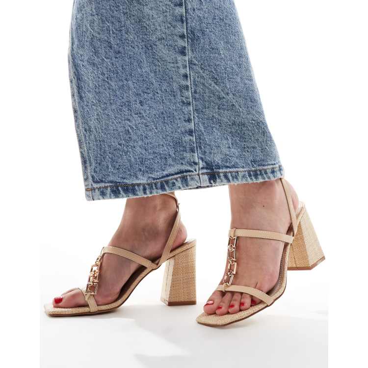 Raid genna tortoiseshell block heeled sandals deals