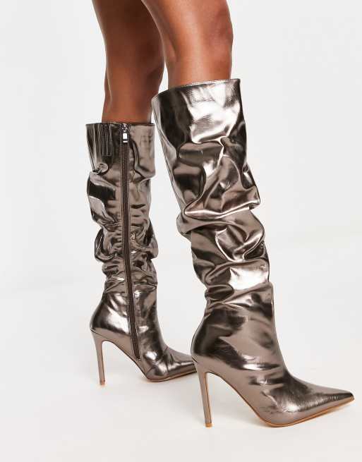 Metallic hot sale slouch boots