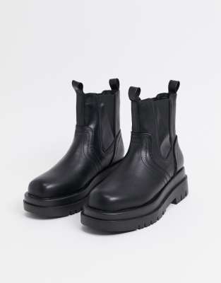 RAID Brazen chunky biker boots in black