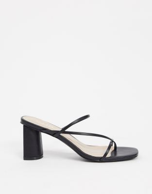 black mule sandals