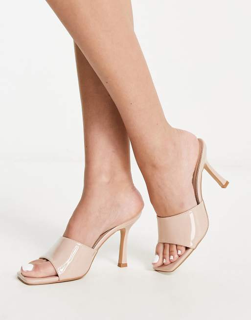 Nude high heel on sale mules