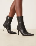 [Raid] RAID Bronco stiletto heel high ankle boots in black 38 Black pu