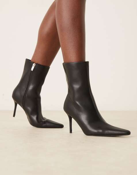 RAID – Bronco – Svarta ankelboots med stilettklackar - view 1