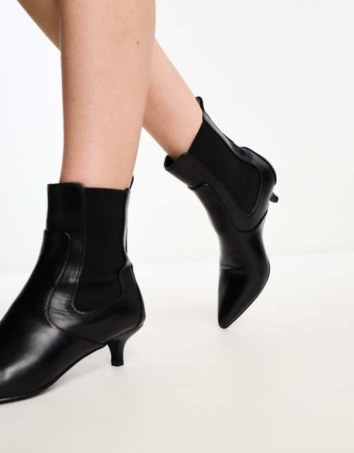 Cheap black heeled ankle on sale boots