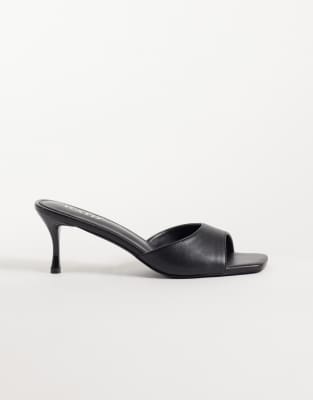 Raid Cerese Faux Suede Heeled Mules In Black