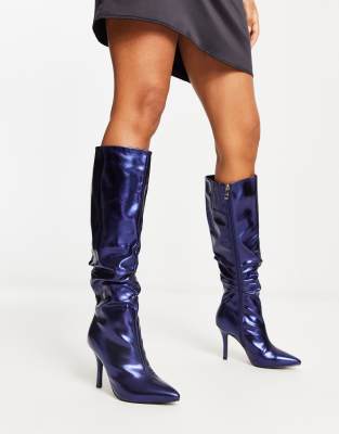 Metallic 2025 blue booties