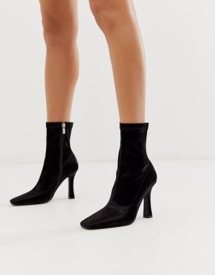 flared heel bootie