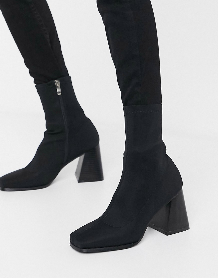 RAID - Cozetta - Sock boots met vierkante neus in zwart