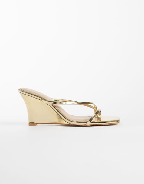 RAID – Darby – Sandalen in Gold mit Keilabsatz - view 1