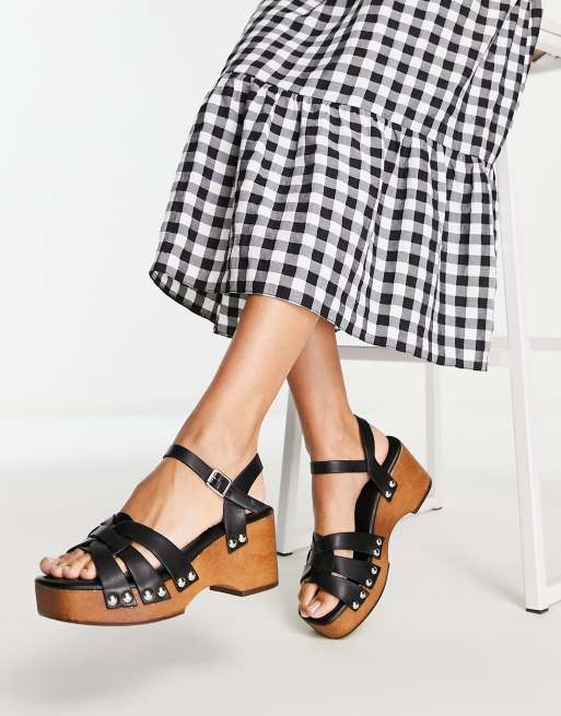 Raid – Deeana – Clog-Sandalen mit Absatz in Schwarz