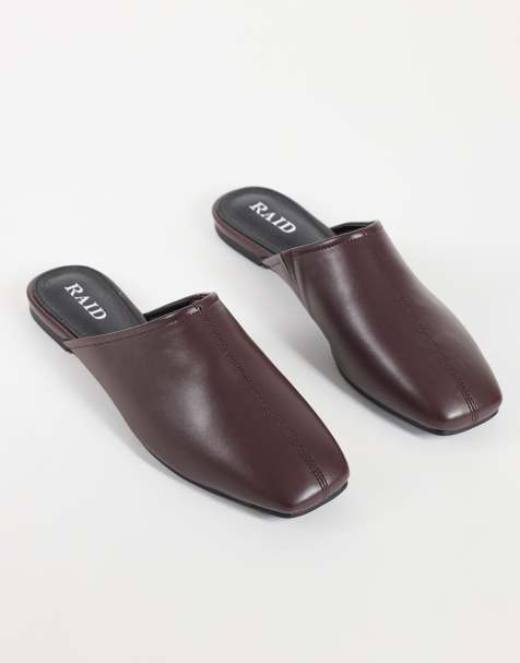 RAID Delta slip on mules in brown - view 1