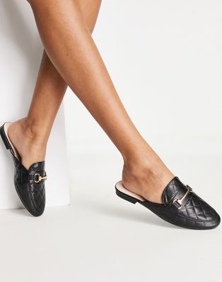 RAID Dency quilted mule shoes in black - ASOS Price Checker