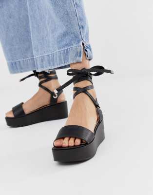 black flatform sandals asos