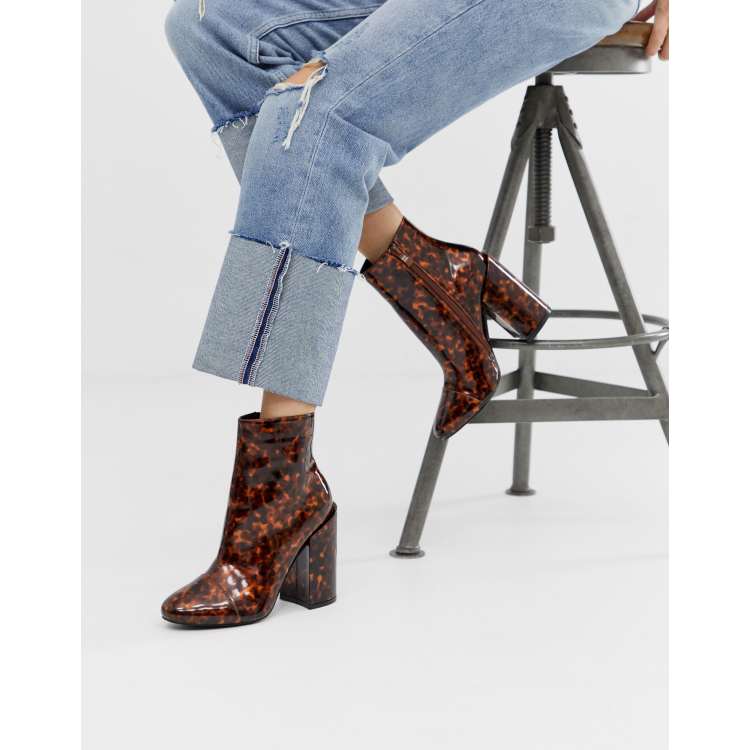 Raid dolley red patent heeled ankle boots sales