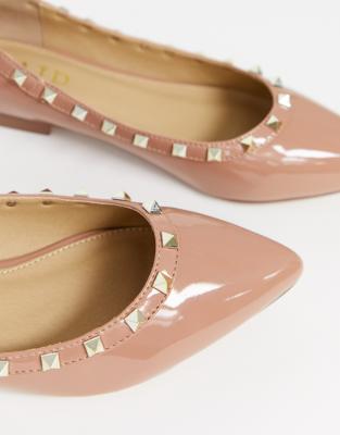 blush pointed toe flats