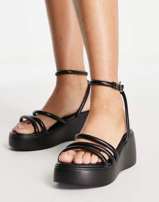 RAID Echo flatform sandals in black | ASOS