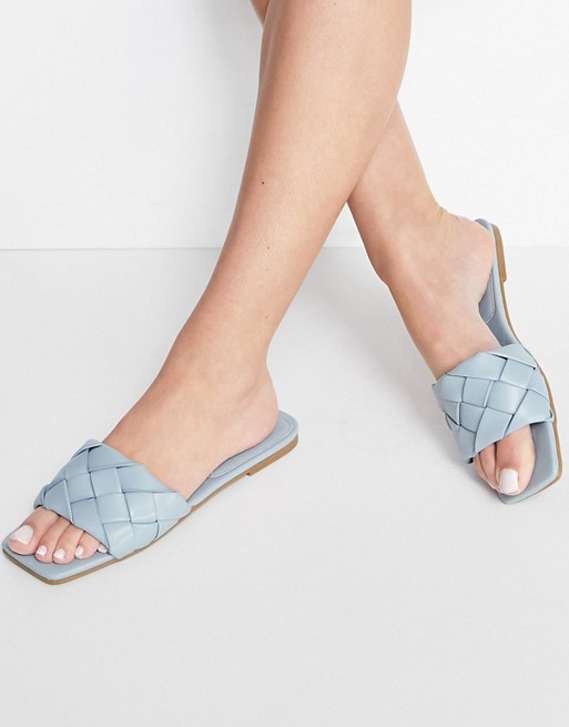 RAID Eleah plaited flat sandals in blue