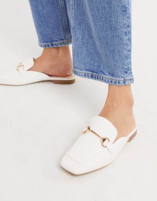 white loafer mule