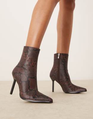 Raid RAID Elvio heeled ankle boots in snake-Multi