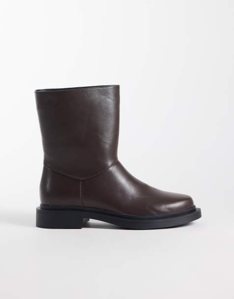 RAID Ember pull on flat ankle boots in brown - view 1