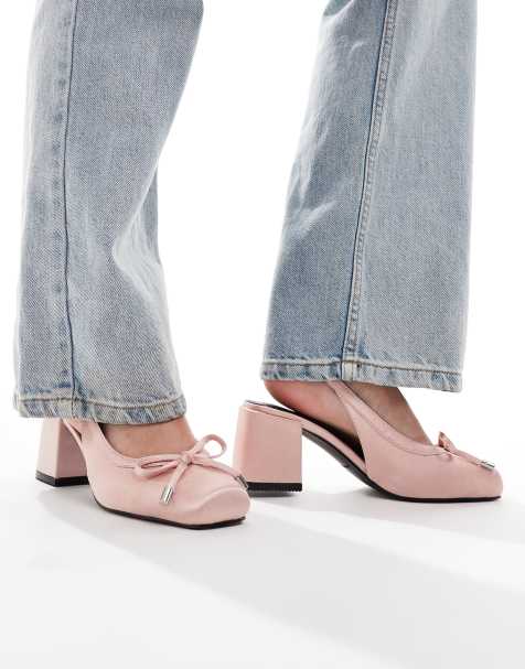 RAID - Emilia - Scarpe con tacco basso e largo da ballo in raso rosa confetto - view 1