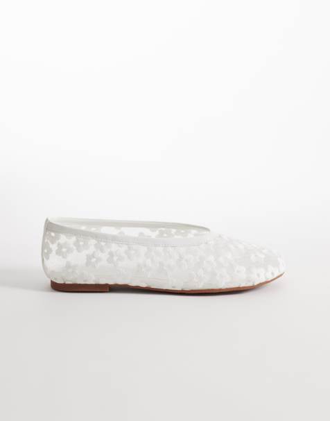 RAID - Enida - Ballerina's met geborduurde bloemen in wit - view 1