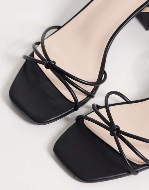 RAID Evalina low block heeled sandals in black, 3 of 4