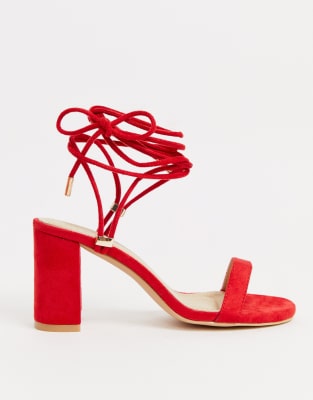 red sandals asos