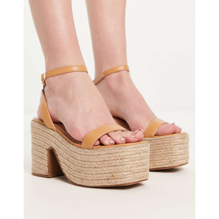 RAID Exclusive Remington platform espadrilles in camel VolcanmtShops