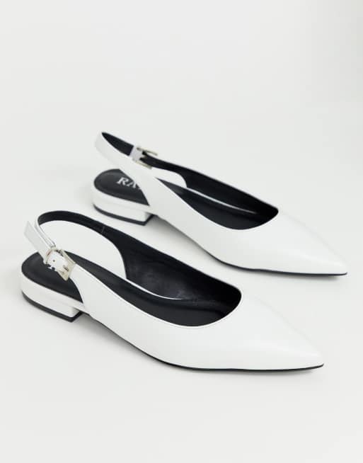 raid white flat mules