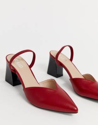 red slingback shoes