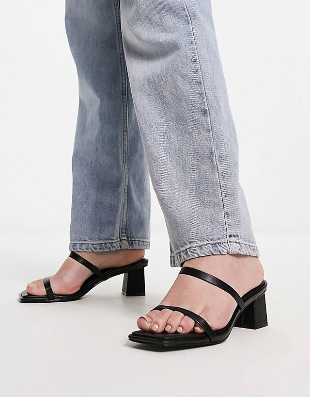 Raid - frieda strappy mid heeled sandals in black