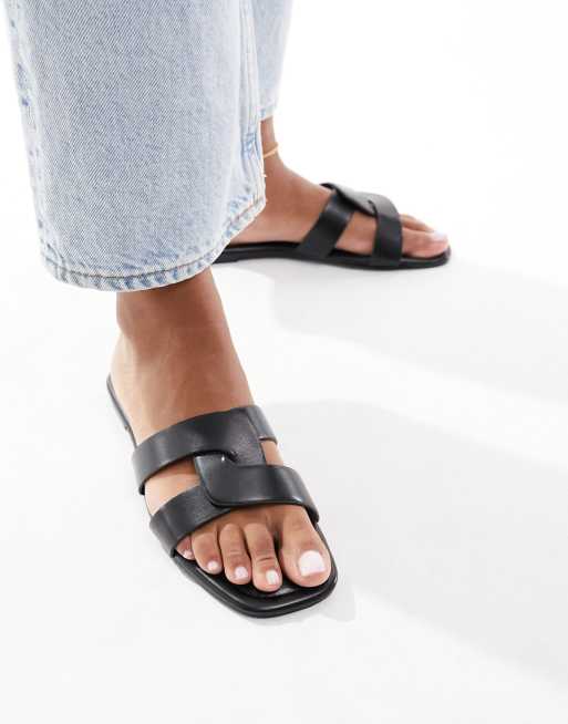RAID – Geeno – Svarta platta sandaler, 3 av 4