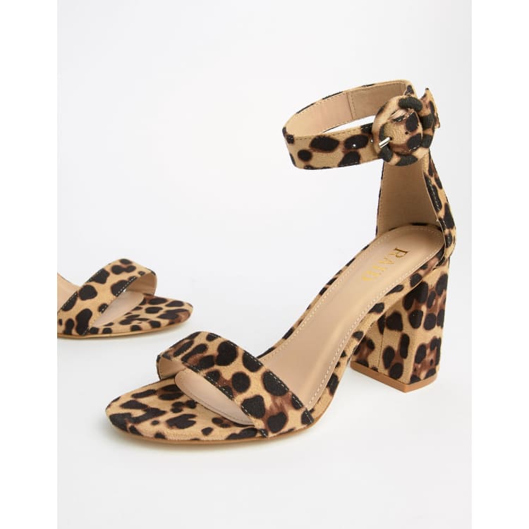 Leopard hotsell thick heels