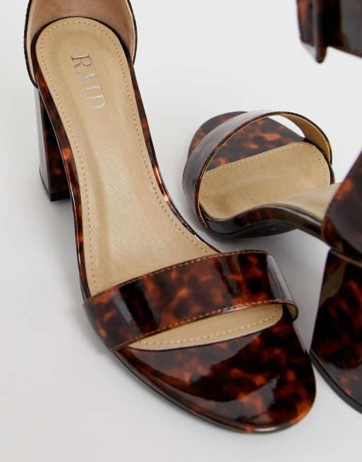 Tortoiseshell deals heeled sandals