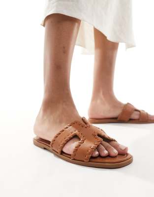 RAID - Ginerva - Flache Sandalen in Hellbraun-Brown