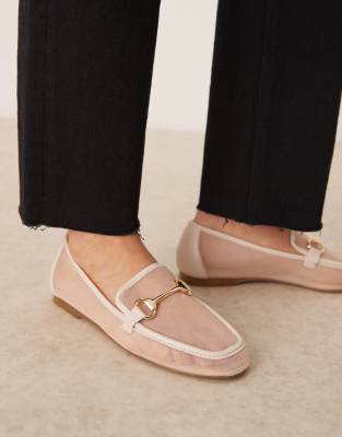 RAID - Graice - Beige loafers i mesh med spændedetalje - view 1
