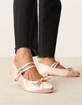 RAID - Idol - Mary-Jane-Ballerinas aus Satin in Altrosa