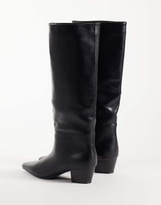 RAID Ingrid refined cowboy boots in black, 4 of 4