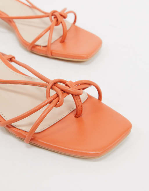 RAID Isobel heeled strappy sandals in coral ASOS